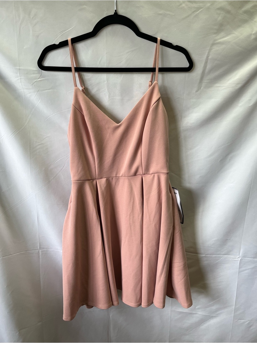 Macy's Dusty Rose V-Neck Spaghetti Strap Mini Dress